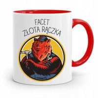 Kubek Czerwony Prezent Dla Chłopaka Złota Rączka Z Nadrukiem Ze Zdjęciem
