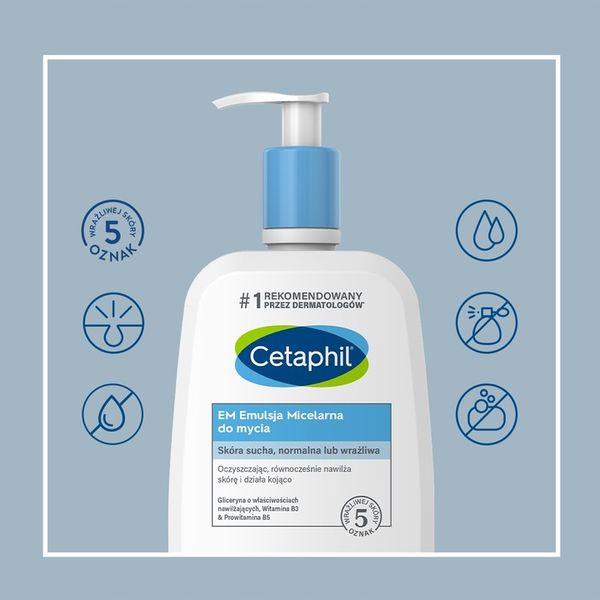 Cetaphil EM Emulsja micelarna do mycia 500 zdjęcie 2