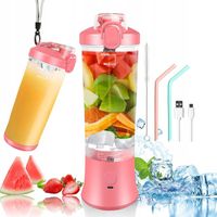 PRZENOŚNY BLENDER 600 ML, 4000mAh Baterie, ŁADOWANY PRZEZ USB (PINK)