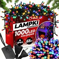 LAMPKI CHOINKOWE 1000 LED MULTI KOLOR 63M WEWNĘTRZNE ZEWNĘTRZNE ŚWIATEŁKA