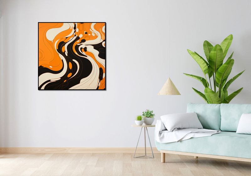 Plakat 90x90cm Tańczący Atrament zdjęcie 4