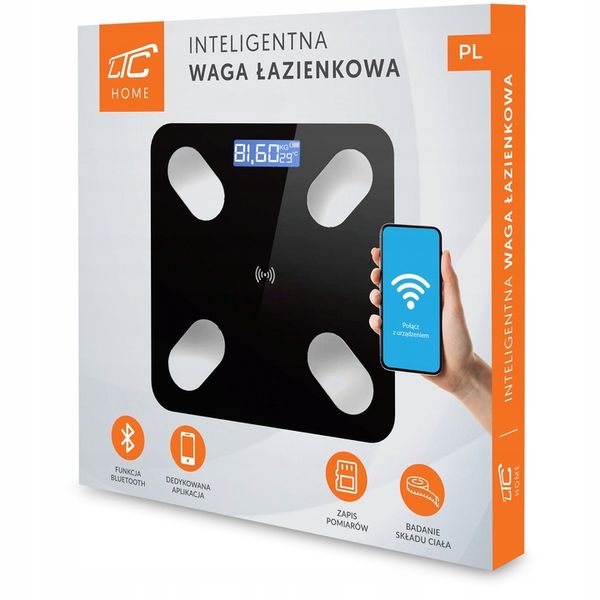 WAGA ŁAZIENKOWA ANALITYCZNA CZUJNIKI SMART+ ANDROID iOS / PRECYZYJNY POMIAR zdjęcie 7