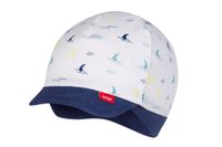 Broel GILBERT czapka lniana z daszkiem dla chłopca biała 46-48