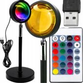 LAMPKA LED PROJEKTOR ZACHÓD SŁOŃCA TĘCZA PREZENT