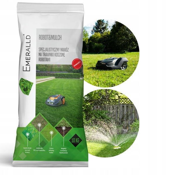Nawóz Letni do trawy koszonej robotami ROBOT&MULCH Emeralld Complex 10KG! zdjęcie 1