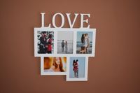Multirama ramka na zdjęcia z napisem  Love mdf 5 zdjęć 13x18