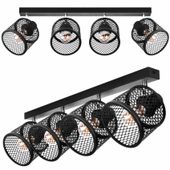 BASKET 4 Lampa sufitowo-ścienna - Industrialna, metalowa, 4xE27