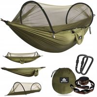 HAMAK KEMPINGOWY MOSKITIERA do 300kg NAMIOT GRATIS AKCESORIA 140x275cm