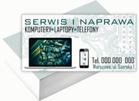 Wizytówki firmowe 200 szt DUŻO WZORÓW do wyboru SERWIS KOMPUTEROWY