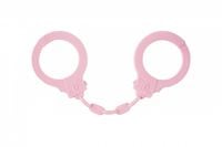 kajdanki silicone handcuffs party hard suppression pink