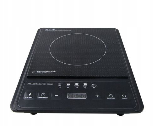 KUCHENKA PŁYTA INDUKCYJNA ELEKTRYCZNA 2000W 230V JEDNOPALNIKOWA PRZENOŚNA na Arena.pl