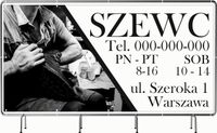 BANER REKLAMOWY oczkowany 100x50cm projekt w cenie różne wzory SZEWC