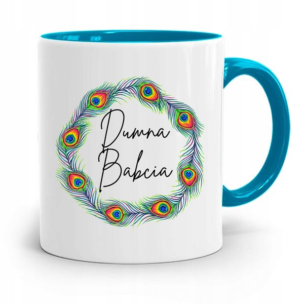 Kubek Błękitny Dzień Babci Dumna Babcia Prezent Z Nadrukiem Ze Zdjęciem zdjęcie 1