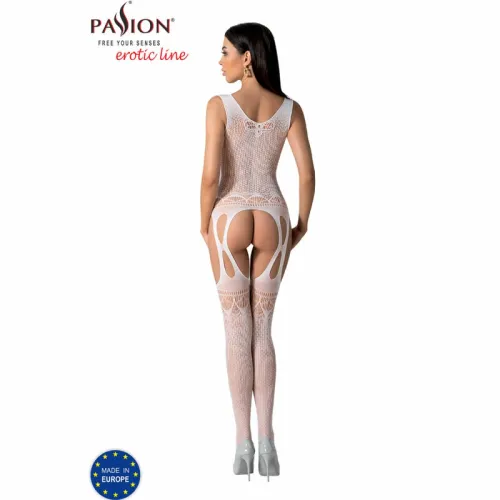 passion bs099 bodystocking biały siateczkowy jeden rozmiar na Arena.pl