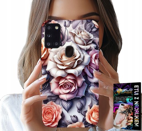 ETUI DO SAMSUNG GALAXY A21s - KWIECISTE WZORY RÓŻA RÓŻE KWIATKI CASE na Arena.pl