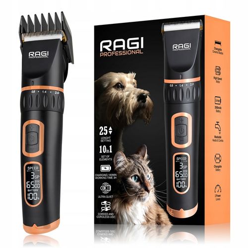 MASZYNKA DO STRZYŻENIA PSÓW PSA KOTA RAGI PROFESJONALNA CICHA BEZPRZEWODOWA na Arena.pl