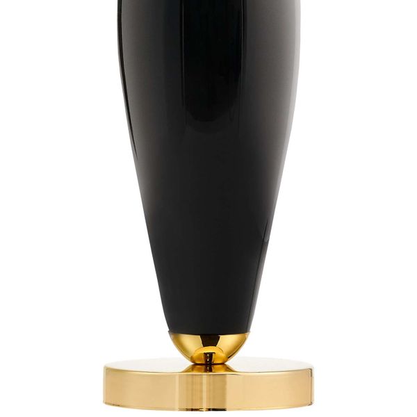 Abażurowa LAMPA stołowa REA 40607102 Kaspa stojąca LAMPKA biurkowa do sypialni nocna złota czarna zdjęcie 4