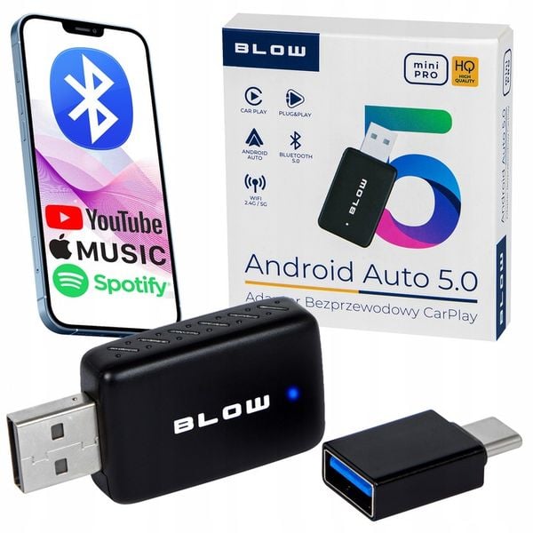 ADAPTER MODUŁ CARPLAY ANDROID AUTO BEZPRZEWODOWY WIFI BLUETOOTH MINI zdjęcie 2