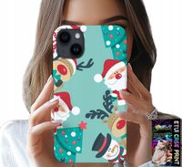 ETUI DO IPHONE 14 PLUS - MIKOŁAJ, RENIFER BAŁWAN ŚWIĄTECZNE WZORY