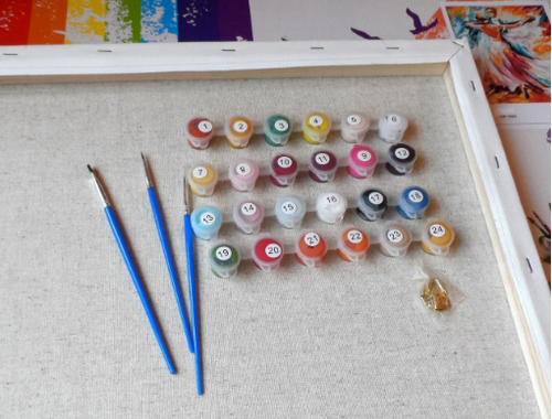 DUŻY OBRAZ MALOWANIE PO NUMERACH PREZENT 50c +RAMA na Arena.pl