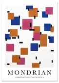 Plakat mondrian obrazy 21x29,7 cm A4