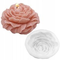 Forma silikonowa KWIAT PIWONII 3D - do świec, wosku, mydła, odlewu i gipsu