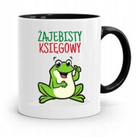 Kubek Czarny Prezent Dla Księgowej Księgowego Z Nadrukiem Ze Zdjęciem