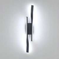 KINKIET SCIENNY WEWNETRZNY DO SYPIALNI LED NOWOCZESNY CZARNY 16W 6500K