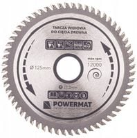 Tarcza WIDIOWA Do Drewna Piły Piła 125 x 22.2 60Z