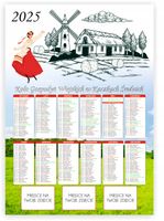 KALENDARZ KGW KOŁO GOSPODYŃ WIEJSKICH 2025 200 szt projekt w cenie