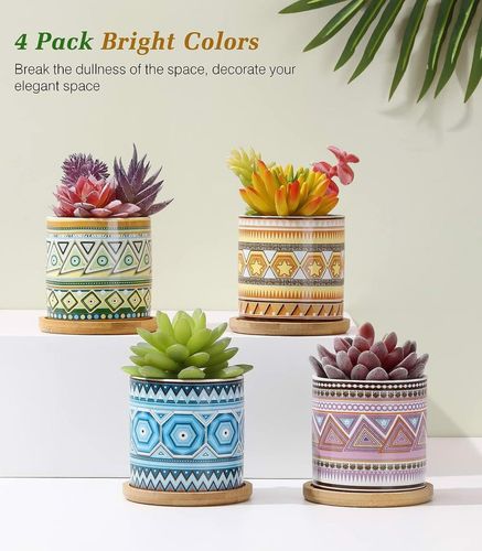 Doniczka ceramiczna na sukulenty 4 szt. na Arena.pl