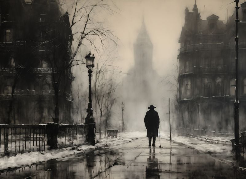 Plakat 55x40cm Mgła nad Londynem zdjęcie 1