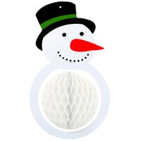 Dekoracja świąteczna honeycomb Bałwan