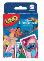 Gra karciana dla dzieci Uno Lilo i Stitch Wersja z kartą specjalną "Ohana"