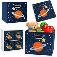 PUDEŁKO NIEBIESKIE NA ZABAWKI POJEMNIK ORGANIZER KOSZ 30x30cm REGAŁ IKEA