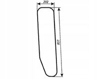 Szyba przednia dolna prawa - przód Massey Ferguson ciągnika MF-255 Lubsko