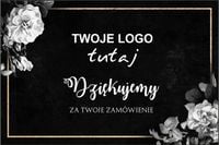naklejki DZIĘKUJEMY ZA ZAMÓWIENIE z LOGO 500szt