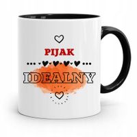 Dla Alkoholika Pijaka Kubek Czarny Na Prezent Z Nadrukiem Ze Zdjęciem