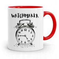 Kubek Czerwony Zegarmistrza Watchmaker Prezent Z Nadrukiem Ze Zdjęciem