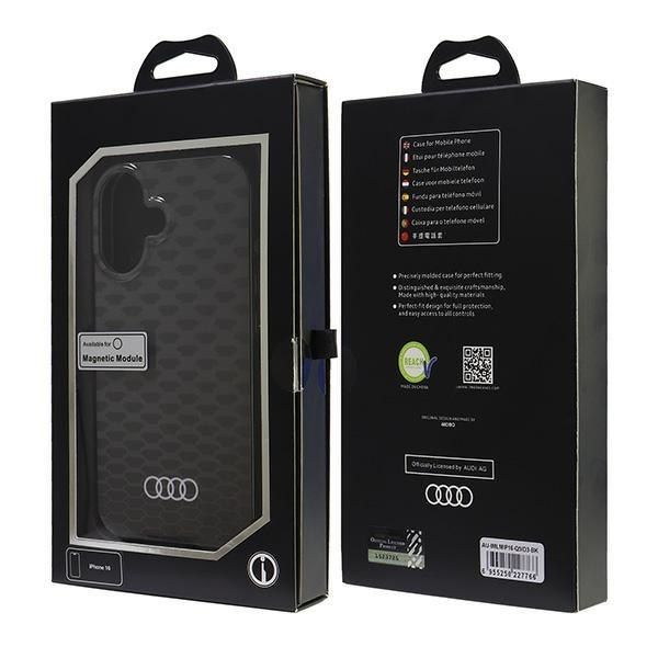 Audi IML Stitching Pattern MagSafe iPhone 16 6.1" czarny/black hardcase zdjęcie 7
