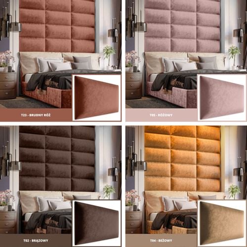 PANELE TAPICEROWANE ŚCIENNE MIĘTOWE WEZGŁOWIE 3D 60cm x 30cm na Arena.pl