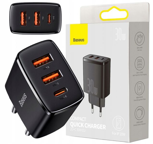 Baseus Ładowarka Sieciowa Usb Usb-C Qc 3.0 Pd 30W zdjęcie 1