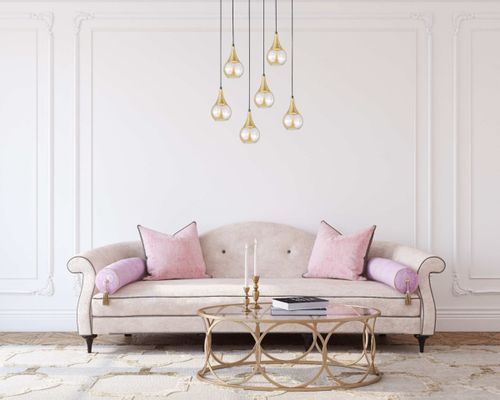 Lampa wisząca 6xE27 LACRIMA HONEY BLACK/GOLD na Arena.pl