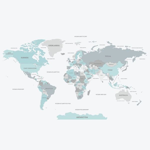 Tapeta Mapa W23 270 cm płótno zdjęcie 1
