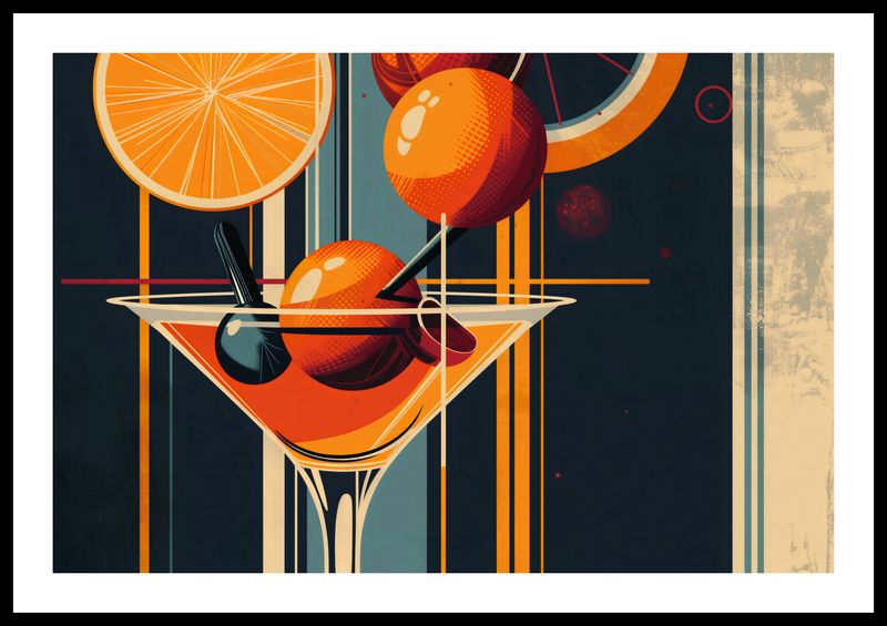Plakat 60x40cm Koktajl w Stylu zdjęcie 3