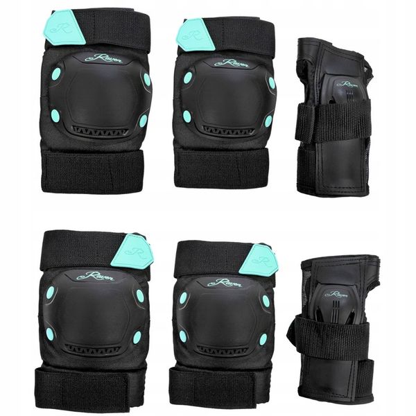 Ochraniacze RAVEN Dexard Black/Mint S zdjęcie 1