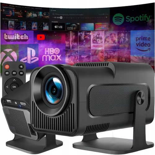 PROJEKTOR RZUTNIK PRZENOŚNY HY320 MINI SMART HD LED ANDROID WiFi TV na Arena.pl
