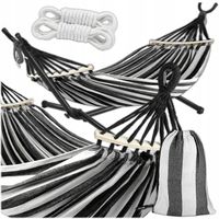 HAMAK ZE STELAŻEM Stelaż do hamaka STOJAK NA HAMAK OGRODOWY DWUOSOBOWY XXL