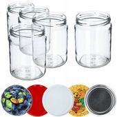 8x Słoiki 540ml Słoik Na Miód Dżem Zakrętka 82mm