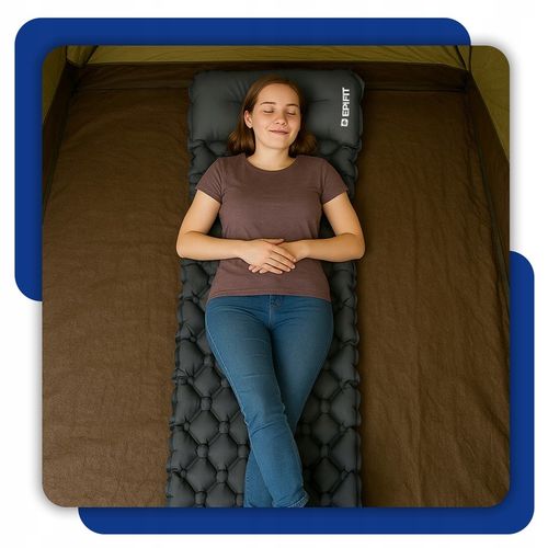 Materac Samopompujący Jednoosobowy Pojedynczy do Spania Pod Namiot 190x60cm na Arena.pl